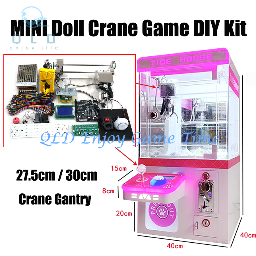 Crane Claw Motor - Mini portique en acier inoxydable 25.7cm/30cm,