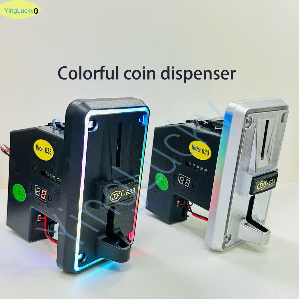Arcade Vending & Laundry Revenue - Sélecteur de pièces multi-monnaie LED coloré,