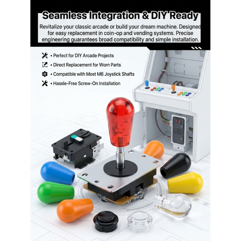 1 pièce Tête sphérique américa - Joystick Arcade Parts avis et prix