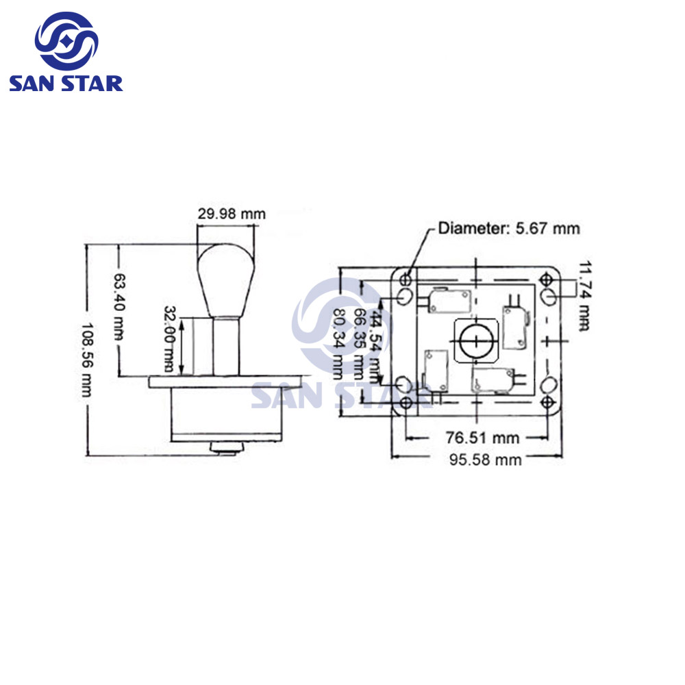Mini joystick d'arcade en plas - Joystick Arcade Parts avis et prix