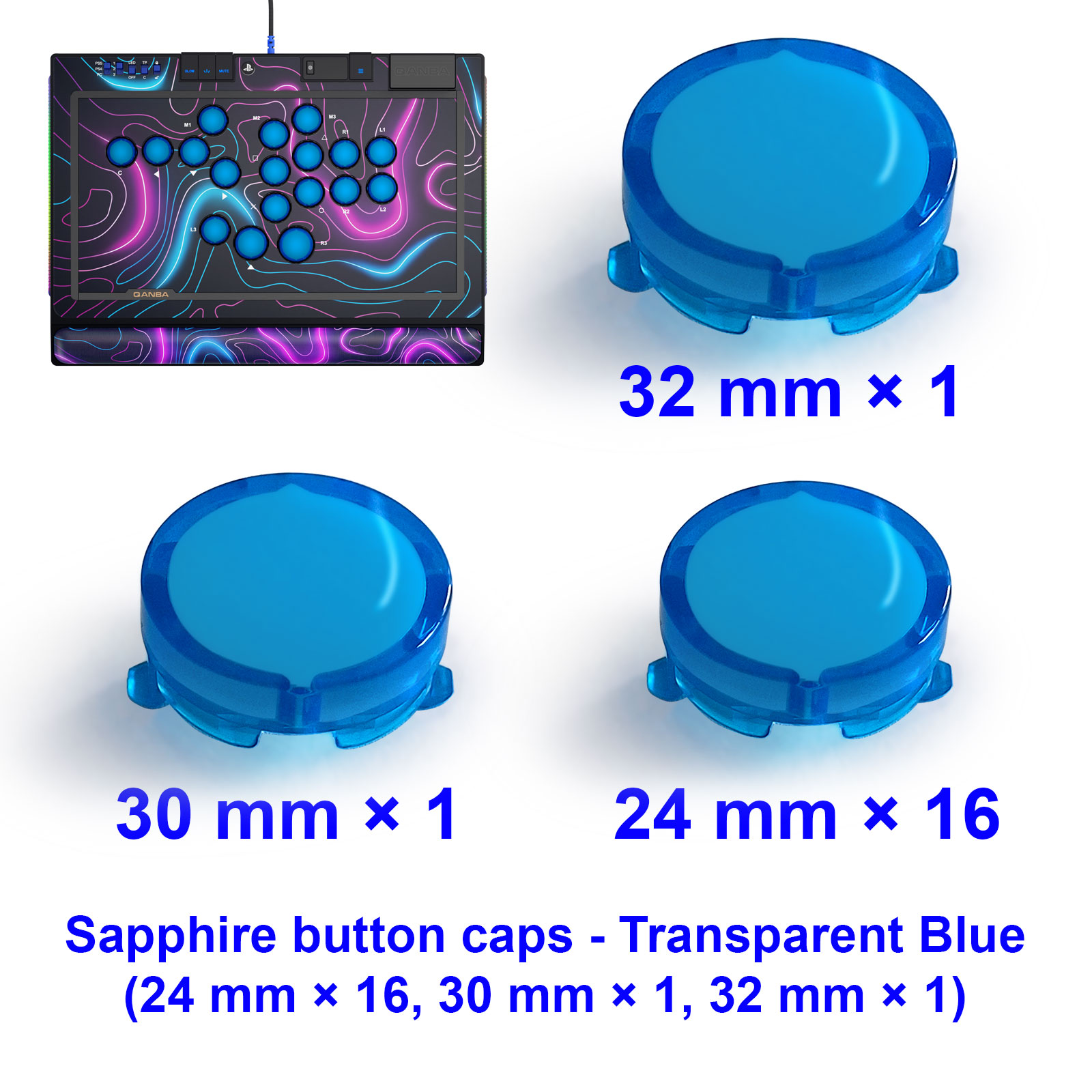 Capuchons de boutons QANBA SAP - Joystick Arcade Parts avis et prix