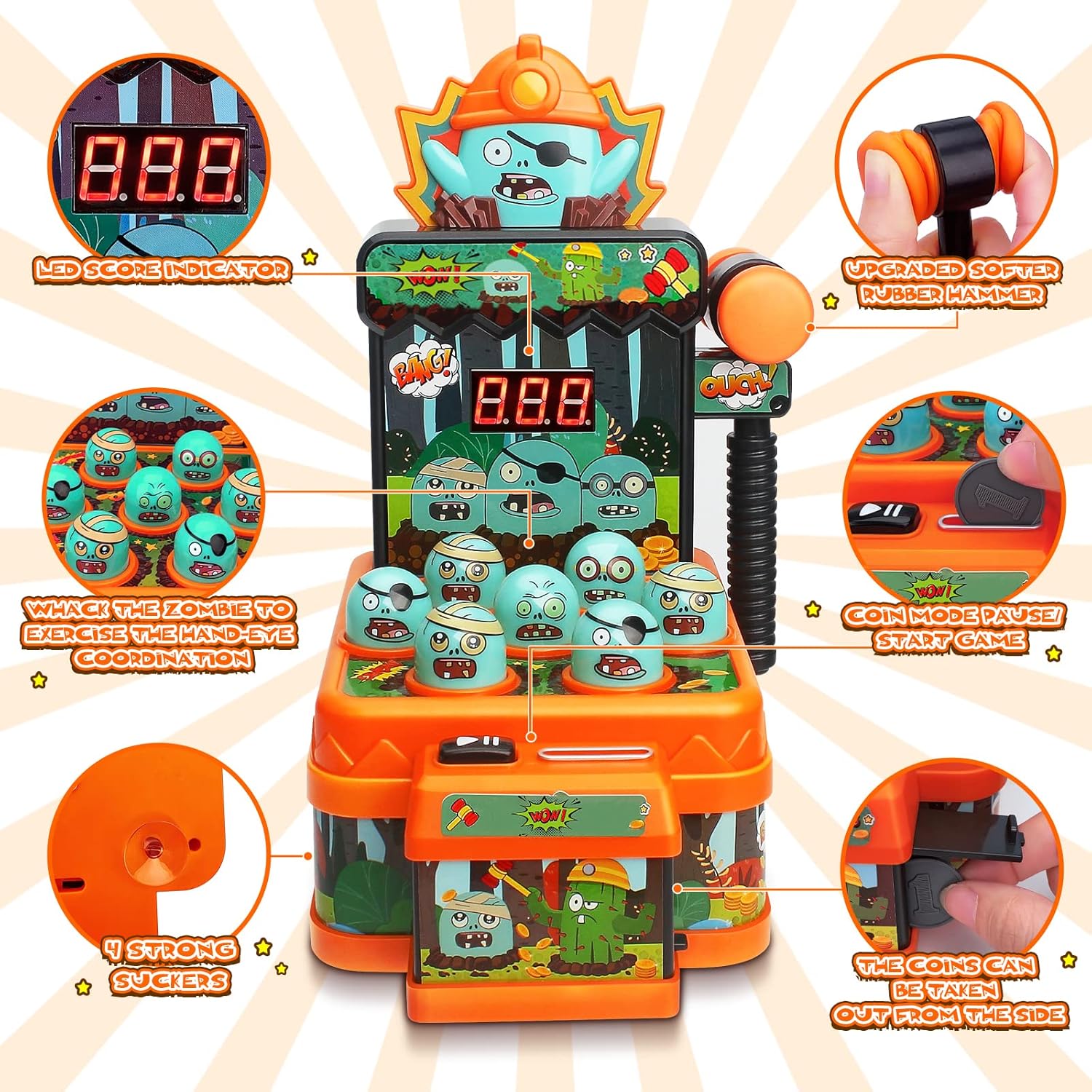Jouets de jeu de frappe de zom - Whack A Mole Arcade avis et prix